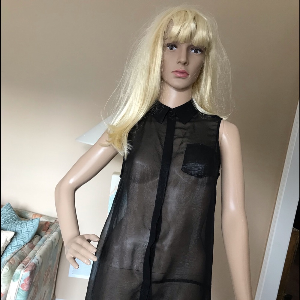 SEXY SEE-THROUGH SLEEVELESS TOP/ MINT CONDITION